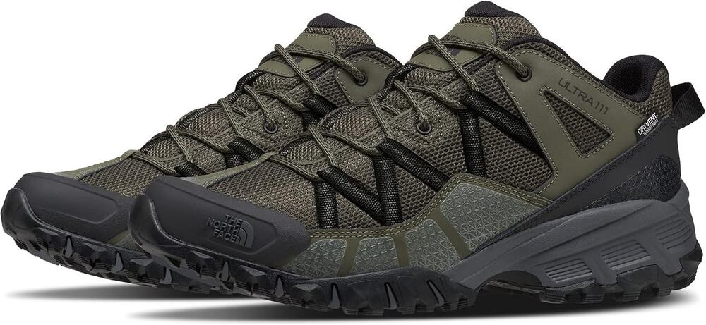 The North Face Ultra 111 WP Mens Hiking Shoes New Taupe Green/TNF Black 11.5